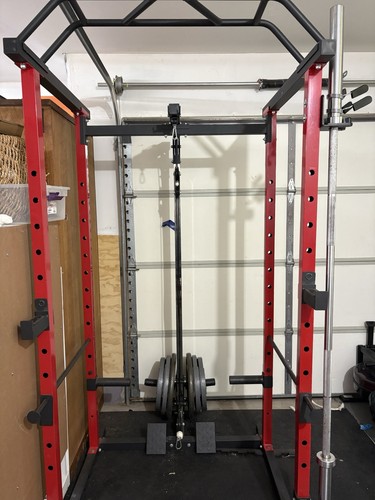 Power rack with barbell,35 and 10lb set and bench
