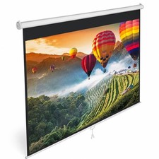 Pyle 72 Inch Manual Pull Down Projector Screen, Retractable Wall and Ceiling...