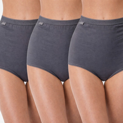 3er Pack Sloggi Basic+ Maxi Ex Damen Slip Unterwäsche Gr. EU 42 / L Anthrazit