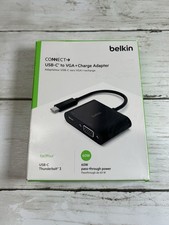 Belkin USB-C to VGA Adapter with 60W Power Delivery NEW