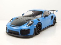 Porsche 911 (991.2) GT2 Rs 2018 Blau Schwarze Felgen Modellauto 1:18 Minichamps