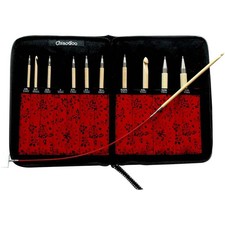 ChiaoGoo T-Spin Tunisian Interchangeable Crochet Hook Set Bamboo 1500-C 11 Sizes