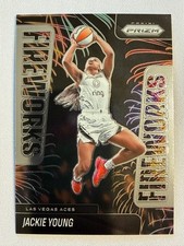 Jackie Young 2025 WNBA Panini Prizm Fireworks Insert Aces