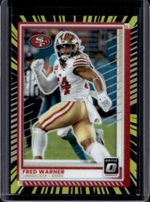 2025 Panini Donruss Optic Fred Warner Electricity Prizm #/75 49ers