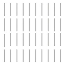 150Pcs 1mm x 15mm Dowel Pins, 304 Stainless Steel Round Head Pin, Silver