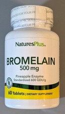NaturesPlus Bromelain 500mg 60 Tablets Digestive Enzyme Exp 07/27 Sealed