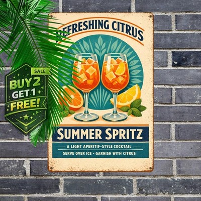 Vintage Aperol Spritz Cocktail Poster Retro Bar Metal Tin Sign 8x12