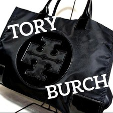 TORY BURCH Tote Bag Black Big Logo
