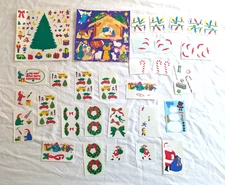 Lot 30 Sheet Strip Mrs Grossman's Sticker Stickers Christmas Santa Claus 80s 90s