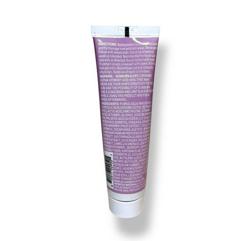 First Aid Beauty KP Bump Eraser Body Scrub Fresh Strawberry 28.3g/1oz Travel Sz - Image 2 of 3