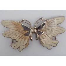 Vintage-Style Cream/Ivory Butterfly Belt Buckle