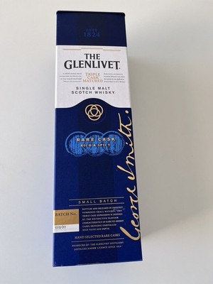 Glenlivet Rare Cask Batch Reserve Single Malt Scotch EMPTY Display Box Blue