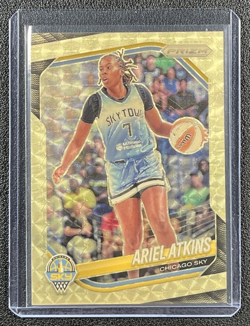 1/1 ARIEL ATKINS 2025 PANINI WNBA PRIZM #13 GOLD VINYL 1/1 SKY
