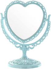 Herzförmige Kosmetikspiegel Doppelseitige Schreibtisch-Kommode Spiegel Vintage M
