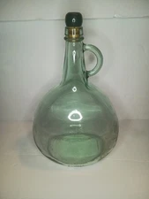 Est. 1852 Almaden Vtg. Bottle 3 Liters Green Glass Tint, Cork Top