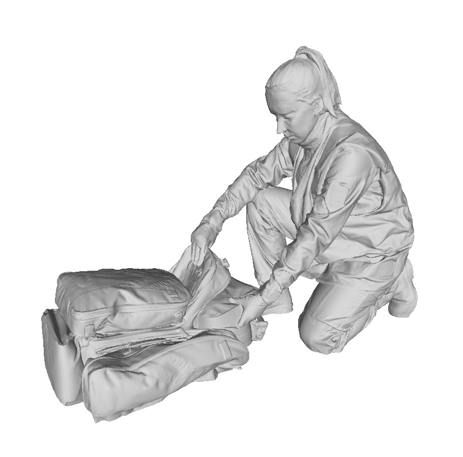 4 Figurines pompiers 1/43 à peindre pour maquette de secours