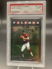 2008 Topps Chrome MATT RYAN #TC166 Rookie Card RC PSA 9 MINT Falcons. rookie card picture