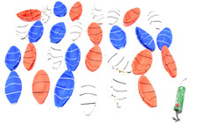 Lot of 30 Mini Basketballs Assorted Multi Colored Inflatable w Pump Toys