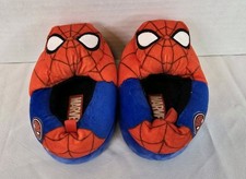 Marvel Spider-Man Plush Slippers Kids Size 5/6 Red Blue
