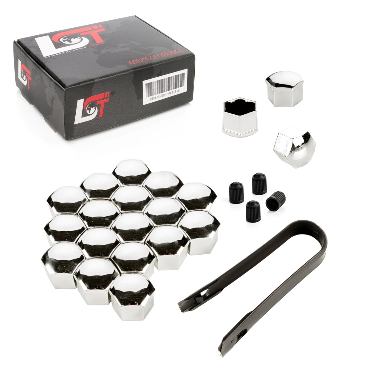 20x Copricerchi Copricerchi Copricerchi Cromati 17 mm per PORSCHE