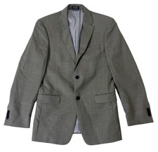 Tommy Hilfiger Men's Light Gray Blazer 36R 100 Worsted Wool Stripe Lining Mexic