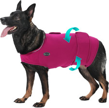 Dog Anxiety Vest, Skin-Friendly Thunder Jacket for Dogs, Small, Rose Red