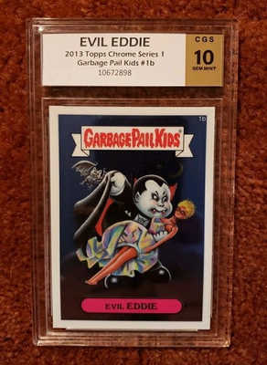 #ad 2013 Topps Chrome GPK Garbage Pail Kids EVIL EDDIE #1b *CGS 10* $28.95