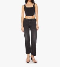Mother Women's Mid Rise Ramble Zip Flood Jeans Size 29