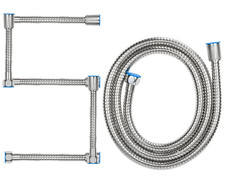 96" Extra Long Stainless Steel Shower Hose w/ Solid Brass Connectors