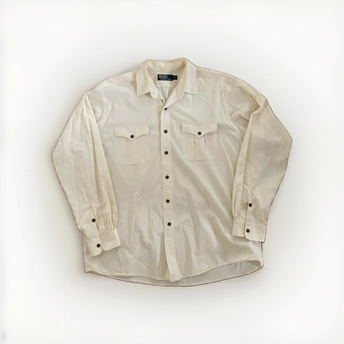Polo Ralph Lauren Silk Long Sleeve Solid Casual Button-Down Shirts