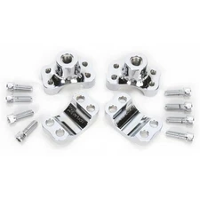 Roland Sands 0208-2051-CH Chrome Nostalgia Handlebar Risers 4-Bolt 1-1/4" Harley