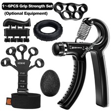 5-60Kg Adjustable Grip Strength Trainer with Finger Exerciser Hand Grip Strength