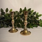 Vintage Brass Candlestick Candle Holders 5 Inch Made in India Set Of 2