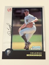 Orlando Hernandez 1998 Bowman CHROME Rookie Card #221 - New York Yankees. rookie card picture