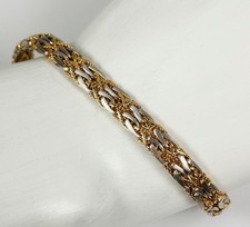 Bracelet Massif, Or 750, 18 Carats; Poids 26,3 Gr.; Longueur 19,5 Cm