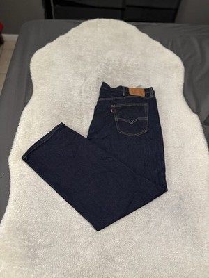 Levis 541 Premium Athletic Fit Straight Blue Denim Jeans 44x32  Pants Stretch