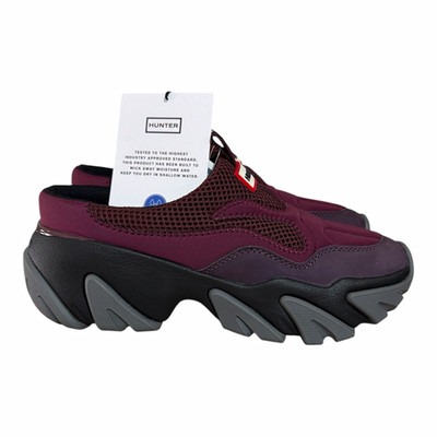Hunter Darisa Low Top Athletic Sneakers Burgundy Purple Black Gray Women s