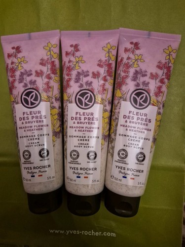 Yves Rocher Set 3x Gommage Corpo In Crema Fiori Di Campo Ed Erica - Picture 1 of 2