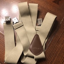 Pair Of Carhartt Suspenders Men's One Size Utility 2" Thick Heavy-Duty Tan