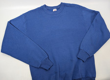 Vintage Jerzees Crewneck Sweatshirt Blue Blank USA Made 90s Size Medium