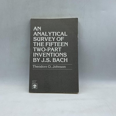 Vintage Analysis Two-Part Inventions JS Bach Johnson Univ Press Gray PB 1982 USA