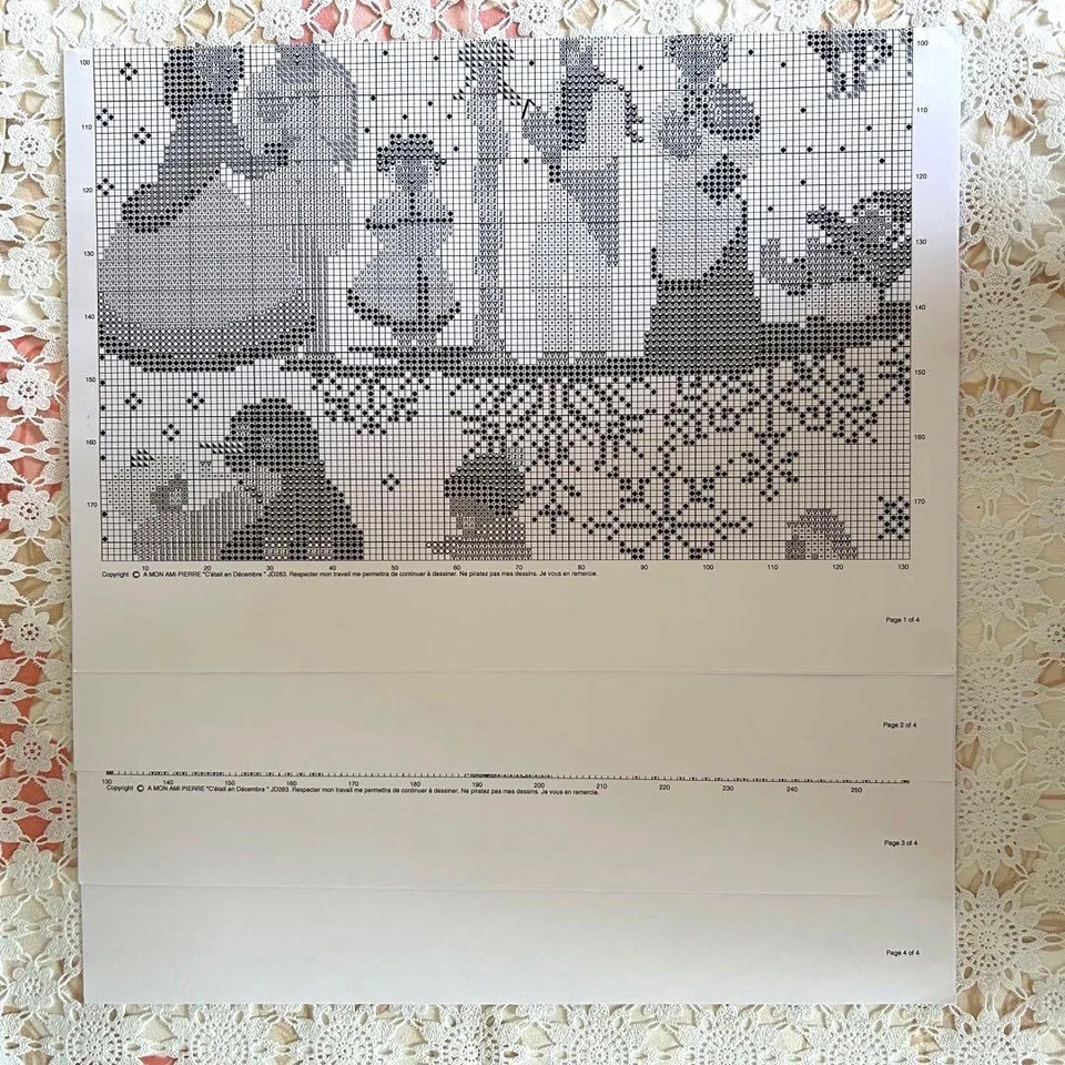 C’etait en Decembre A Mon Ami Pierre Cross Stitch Chart Pattern Used France - Image 4 of 4