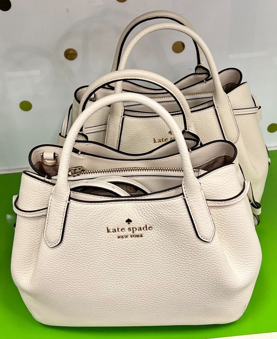 Kate Spade Dumpling Parchment White Leather Satchel Bag K8135