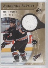 2005 SP Game Used Edition Authentic Fabrics Gold 77/100 Jeff Friesen #AF-JF 0v1