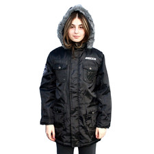 MECCA Boys Youth Size M 10-12 Faux-Fur Trim Hooded Coat, Winter Jacket, Parka