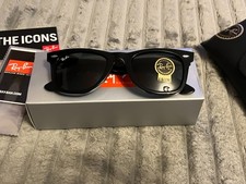 Ray-Ban ORIGINAL RB2140 Wayfarer Black Unisex 50mm Sunglasses Box  Papers
