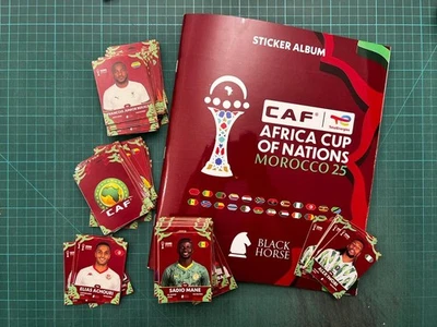 Black Horse AFRICA CUP OF NATIONS Morocco 2025 Full Set of Stickers+Album