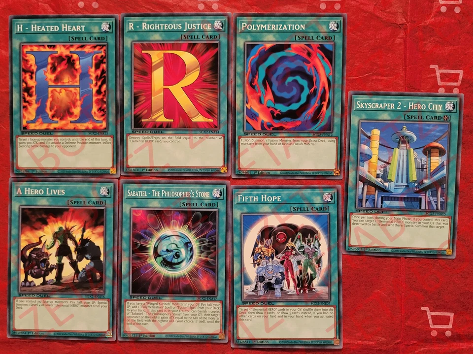 Baraja de 47 cartas de héroe elemental YUGIOH *Tempestad* Honesta *Neos* Inferno Foto 4 de 4