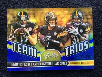 Roethlisberger-Smith-Schuster-Conner #TT-PS-2019 Panini Absolute-Team Trios /50