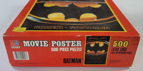 1989 Milton Bradley Batman Filmplakat 500-teiliges Puzzle 2 Fuß x 3 Fuß Neu in Box - Bild 4 von 6